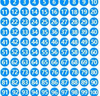东之天地 10MM圆形数字不干胶标签防水撕不烂服装鞋大小编号序号彩色贴纸 10mm数字1-100蓝底白字10张装 实拍图