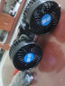 湖鑫车载风扇12V24伏小电扇车内强风汽车椅背后排制冷降温双头小风扇 USB接口12档大风力后排风扇 实拍图