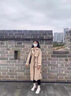 clotho Rennie品牌双排扣收腰系带风衣女中长款2026春秋新款韩版宽松气质外套 卡其色 M 实拍图