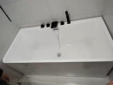 LAISSION【德国】亚克力家用一体无缝独立浴缸恒温冲浪按摩薄边1.3m-1.7米 空缸+五件套 1.7 晒单实拍图