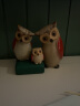 橡树庄园北欧创意猫头鹰摆件一家三口陶瓷美式家居酒柜电视柜桌面装饰品 猫头鹰3件套102033 实拍图