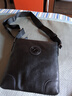 法国COW单肩包男士商务休闲男包单肩斜挎背包时尚潮流男士包 C-9808 黑色竖款 实拍图