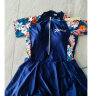 梵迪拉泳衣女夏保守遮肚连体泳衣海边显瘦泳装11015藏蓝裙式连体 XL 实拍图