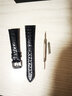 istrap鳄鱼皮表带男士真皮女表链手表配件原装适用浪琴名匠天梭阿玛尼帝陀积家万宝龙万国欧米茄手表带 黑色同色线丨银色针扣 22mm 实拍图