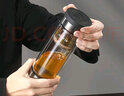 特美刻（TOMIC）茶水分离杯双层玻璃泡茶杯男女士大容量耐高温商务生日新年礼物 枪灰色 实拍图