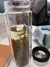 FU+男女士双层玻璃杯高颜值水杯高档商务办公泡茶杯茶水分离水杯子 致双层 静谧黑【 经典款】 310ml 实拍图