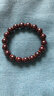 露梵芮天然原矿特级湘西朱砂手链老料原矿石朱砂本命年辰砂转运佛珠手串 手链款 单珠直径10mm女款 附鉴定证书 实拍图