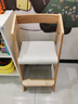 GEN实木餐椅成长椅儿童椅子宝宝家用餐桌椅靠背椅子辅食学座餐车凳子 【加大-U型款】原木色 实拍图