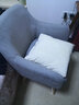 柘忠北欧电脑椅拆洗懒人沙发椅实木脚办公靠背椅子餐厅酒店客房休闲椅 天蓝色布艺+原色实木脚 实拍图