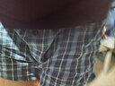 仕乐男士内裤纯棉平角裤宽松阿罗裤大码肥佬内裤全棉短裤头裤衩送男友 灰红格 1条 4XL 实拍图