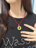 中国黄金（CHINA GOLD）平安扣黄金吊坠男女款生肖兔子年999足金钱挂坠本命年项链礼物 小号 生肖兔平安扣 + 福字金珠 晒单实拍图