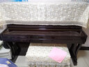 桃夫人蕾丝钢琴罩盖巾布艺半罩简约现代田园美式智能电钢琴套防尘保护罩 金玫瑰金咖色 琴盖巾+双人凳罩 实拍图