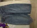 朵沐缦加长牛仔裤女春夏新款哈伦裤时尚百搭长裤宽松显瘦显高老爹裤 蓝色正常单款（高169以下选） 28码 实拍图