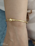周生生情人节礼物足金光面黄金手镯传承素圈圆棍90194K计价07圈12.1克 实拍图