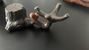 瓷牌茗茶具 创意紫砂盖置茶托壶盖碗夹托茶宠摆件茶具茶道配件茶漏滤架子 B款（红色）喜上眉梢茶托盖置 实拍图