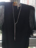 珂莱蒂尔冰丝v领针织衫女设计感小众休闲时尚上衣女新款 黑色 2XL 晒单实拍图