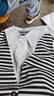 马克印象休闲百搭衬衣女2025春秋新款条纹假两件长袖衬衫设计感小众上衣女 MMG2301  黑白条纹 S （建议80-100斤） 实拍图