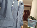 RXEX外套男春秋冬季潮流韩版宽松休闲衣服男装潮牌假两件工装连帽夹克 JK303-蓝色-常规 XL （店长推荐） 实拍图