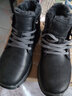 可牧丽羊真皮冬季保暖男鞋羊毛加厚防滑防水大棉鞋皮毛一体户外男士雪地靴 黑色 标准尺码 40 实拍图