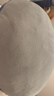 网易严选 太鼓抱枕 日式蓬软 柔软麂皮绒套面圆形靠枕 抱枕汽车护腰靠垫 AB面超柔（蓝绿色） 直径40cm 实拍图