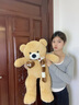 欣欣龙毛绒玩具大熊泰迪熊公仔布娃娃玩偶抱枕送女友情人节礼物 围巾熊卡其色 80厘米【+玫瑰花】 实拍图