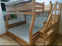 斯坦德（SITANDE）橡胶木上下床实木儿童床多功能高低床成人双层上下铺子母床 梯柜款+书架+双抽+床垫*2 上铺宽110cm下铺宽130cm 实拍图