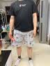 京识【2件装】夏季短袖T恤男士纯棉宽松大码半袖体恤男装上衣服打底衫 T319黑色+T519深灰 2XL （140-160斤） 实拍图