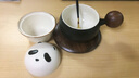 苏氏陶瓷（SUSHI CERAMICS）熊猫茶水分离办公茶格杯咖啡杯（黑） 实拍图