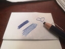 uni三菱油性蜡笔环保手撕卷纸7600工业标记笔(可书写底片/玻璃/皮革/金属等)蓝色单支装美育工具 实拍图