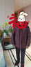 俞兆林（YUZHAOLIN）妈妈装冬装羽绒服女中老年女装奶奶装加厚带帽老人50-70岁外套 酒红色 2XL 建议（100-115斤） 实拍图