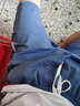 真维斯（Jeanswest）冰丝牛仔短裤男夏季薄款潮流休闲中裤外穿宽松天丝男士五分裤潮牌 浅灰色+浅蓝色 XL 实拍图