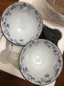 光峰日式陶瓷饭碗面碗釉下彩日本进口清新小蓝芽轻量瓷餐具微波炉适用 小号高脚饭碗4.3英寸 实拍图