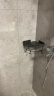 馨沛太空铝三角浴室置物架枪灰色带杠6勾免打孔浴室厨房壁挂收纳架 实拍图