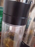 京迭一键开盖杯车载双层茶水分离杯水杯男士泡茶杯速开杯 【一键开盖】高雅黑400ml 实拍图