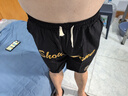 布恩普美式运动休闲短裤男夏季薄款篮球沙滩中裤ins潮牌宽松五分裤男 黑色+卡其色 3XL【建议体重150-165斤左右】 实拍图