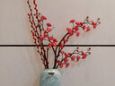 花艺赫家饰  仿真梅花枝假花摆件绢花腊梅干花桃花客厅摆设花束中式家居装饰 93cm玫红大枝梅花【2支】 实拍图