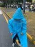 尚野优品 儿童雨衣男女童宝宝幼儿园小学生小孩大童上学全身带书包位雨披 F16蓝色恐龙3XL码【145-155cm】 实拍图