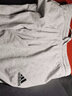阿迪达斯（adidas）裤子男 26春季新款运动休闲裤健身训练运动裤舒适保暖宽松长裤 灰色加绒/经典三条纹/晒图退5 XL 实拍图