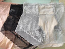 杰曼丽高腰蕾丝收腹内裤女超薄桑蚕丝底裆夏季薄款透气微收腹大码裤头 3条装（黑色+浅灰+胭粉）桑蚕丝裆 3XL (150-200斤) 实拍图
