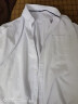 红豆Hodo 男士商务休闲正装纯色短袖衬衣 职业装短袖衬衫 白色42 实拍图
