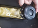 助家乐（HPMILY）一键开盖车载玻璃杯双层速开水杯子茶水分离按键泡茶杯情人节水杯 【一键开盖】黑色300ML 实拍图