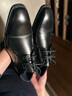 REGAL丽格T46B商务德比三接头正装型男男鞋头层牛皮皮鞋 B(黑色) 39 实拍图