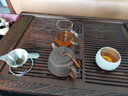 福容茶漏过滤网茶滤304不锈钢过滤器茶叶滤网泡茶茶具配件茶隔滤茶器 棕色玻璃茶漏套+圆韵公杯 实拍图