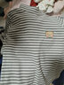 嘟嘟家【百搭条纹】宝宝打底衫冬装男童保暖洋气长袖T恤女童高领上衣潮 灰白条 80 实拍图