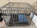 憨憨宠 狗笼 狗笼子中大型犬小型犬带厕所加粗加固金毛拉布拉多方管笼子 黑浮银126*94*110CM含轮高度 120斤内适用 实拍图