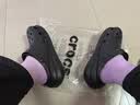 CROCS卡骆驰檀健次同款经典泡芙洞洞鞋轻便舒适男女同款花园鞋|207521 黑色-001(含智必星) 45 (290mm) 实拍图