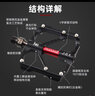 HUOOGE深圳辉哥HUOOGE公路山地自行车脚踏铝合金培林轴承脚踏板脚蹬平踏 加强款 红色黑管（铬钼钢轴） 实拍图