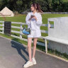 MT&RM轻奢潮牌 运动套装女夏季薄款时尚跑步服气质休闲宽松短裤两件套 白色 M 晒单实拍图