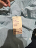 无印良品（MUJI）女式 凉爽 五分袖 衬衫连衣裙 BCL65C3S 衬衫裙裙子长裙 绿色条纹 M(160/84A) 实拍图