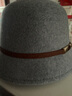 JIASHENGXI帽子女秋冬韩版羊毛呢盆帽休闲百搭渔夫帽英伦复古皮带圆顶小礼帽 麻灰色 M(56-58cm) 实拍图
